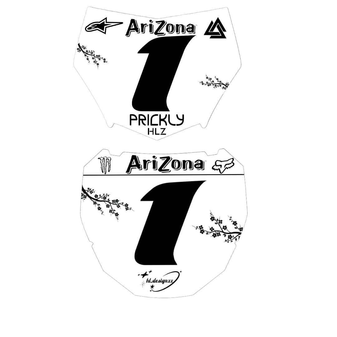 Black\White Arizona On Odi \ Motocuz Plate